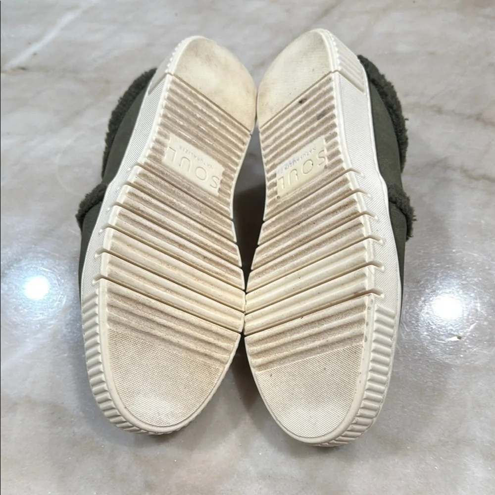 NATURALIZER Women’s Sole OliveGreen Slip-On Cozy Shoes Mules Size 8M